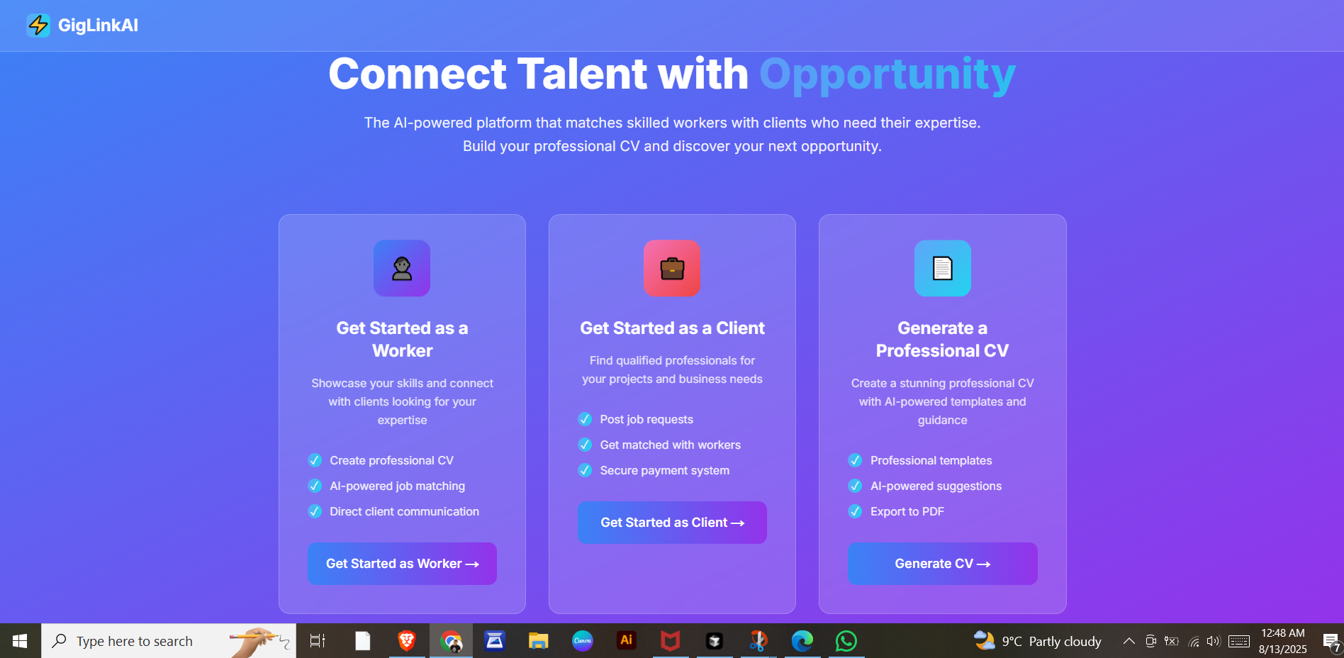 GigLinkAi - Job marketplace